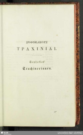 Sophokleus Trachiniai - Sophokles' Trachinerinnen
