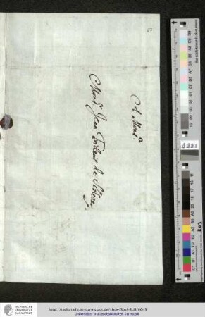 Stanisław Lubieniecki (Hamburg) an Johann Friedrich Schletzer, 20. Mai 1665
