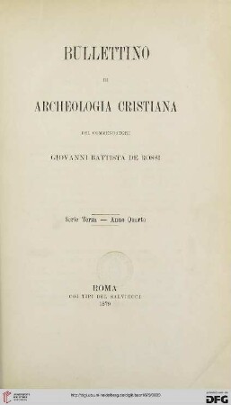 3.Ser.4: Bullettino di archeologia cristiana
