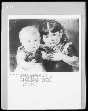 Otto Sigismund und Maria Dorothea Runge, die Kinder des Künstlers