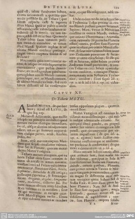 CAPUT XV. De Telluris MOTU.