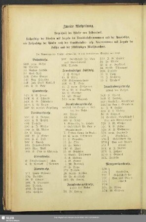 2. Abtheilung. Häuserbuch : 2. Abtheilung. Verzeichniß der Häuser von Hilbersdorf