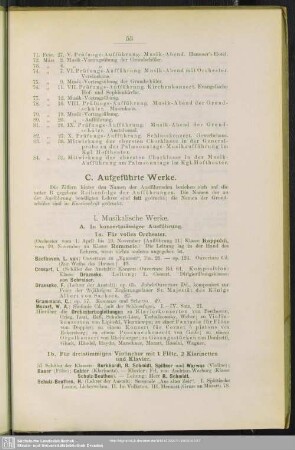 I. Musikalische Werke