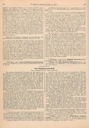 335-342 Zur Liturgiewissenschaft