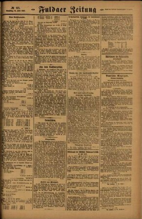Zweite Ausgabe vom Samstag, den 31. Juli 1920.