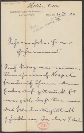 Brief an Ludwig Strecker <senior> und B. Schott's Söhne : 21.03.1904