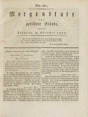 1827: Nro. 251 - Nro. 260