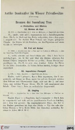 3: Antike Denkmäler im Wiener Privatbesitze, [5] : Bronzen der Sammlung Trau