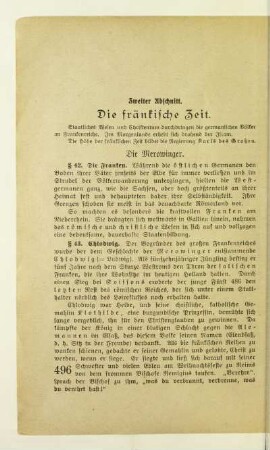 Zweiter Abschnitt. Die fränkische Zeit