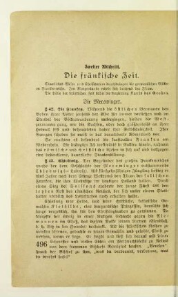 Zweiter Abschnitt. Die fränkische Zeit