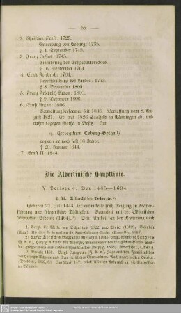 Die Albertinische Hauptlinie