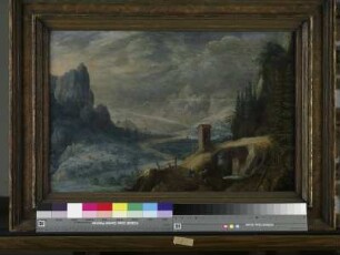 Gebirgige Landschaft mit Flucht nach Ägypten