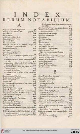 Index rerum notabilium