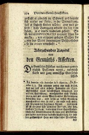 Achtzehendes Kapitel von den Gemüths-Affekten.