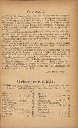 Ortsverzeichnis