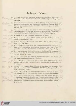 Judaica- Varia (Nr. 542-559)