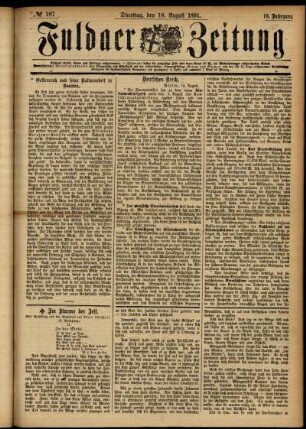 Ausgabe vom Dienstag, den 18. August 1891.