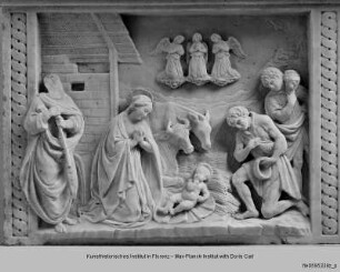 Verkündigungsaltar : Szenen aus dem Leben Christi und Mariens : Anbetung des Christuskindes durch die Hirten