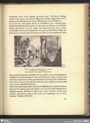 Adresskarte des Kupferstechers A. Aquaroni