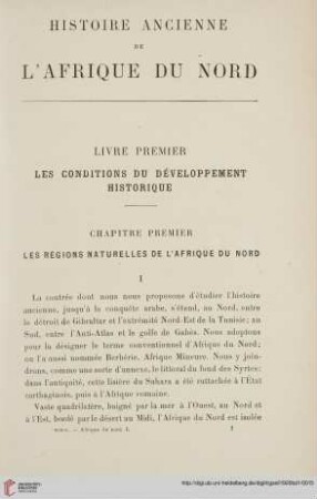 Chapitre premier: Les régions naturelles de l'Afrique du nord