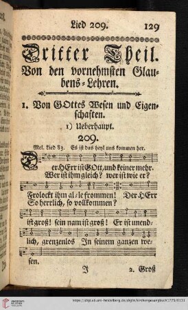Dritter Theil: Von den vornehmsten Glaubens-Lehren