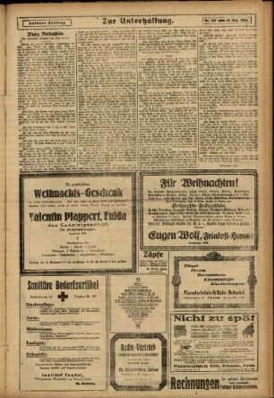 Dritte Ausgabe vom Sonntag, den 21. Dezember 1924.