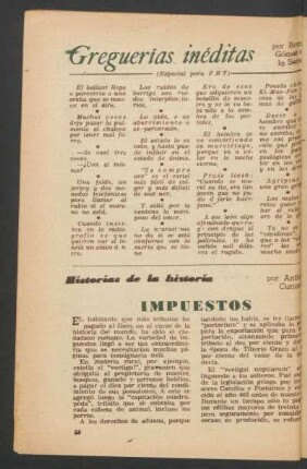 Impuestos : Historias de la historia