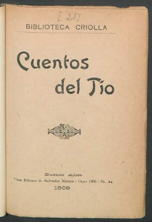 Cuentos del tio