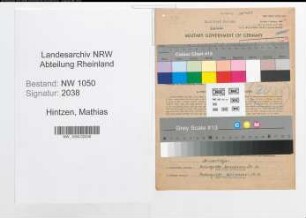 Entnazifizierung Mathias Hintzen , geb. 10.11.1912 (Maschinist)