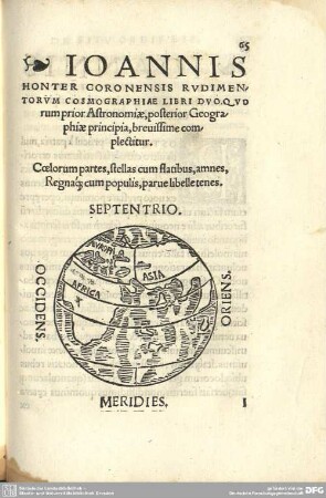 De cosmographiae rudimentis