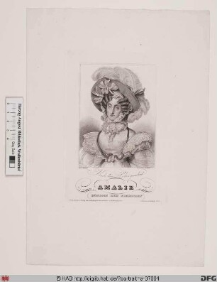 Bildnis Marie Amélie Thérèse, Königin der Franzosen, geb. Prinzessin von Neapel-Sizilien