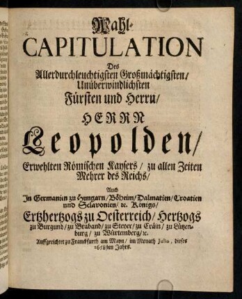 1-36, Capitulatio Leopoldi I.