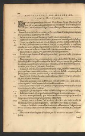 Argumentum Libri Secundi Adversus Marcionem