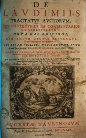 De laudimiis tractatus auctorum, qui hactenus in ea commentarios conscripserunt