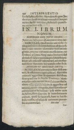 In Librum Nonum. Hercules Cur Jovis Filius.