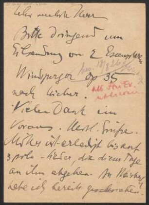 Brief an B. Schott's Söhne : 17.08.1926