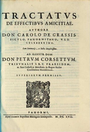 Tractatus de Effectibus Amicitiae
