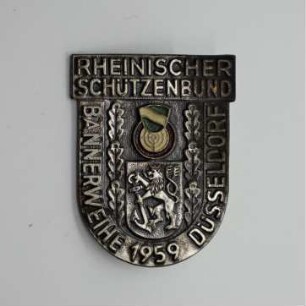 Anstecknadel Rheinischer Schützentag Düsseldorf 1959
