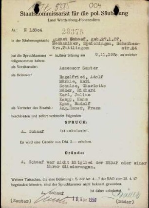 Schaaf, August
