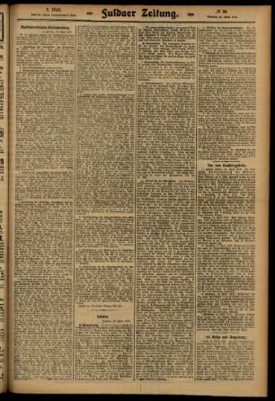 Zweite Ausgabe vom Dienstag, den 15. April 1913.