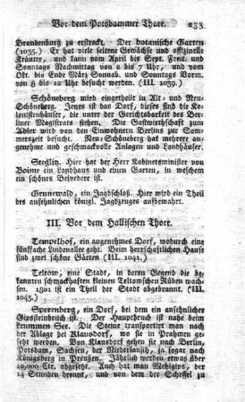 III. Vor dem Hallischen Thore