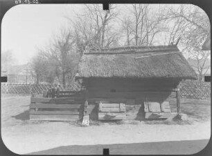 Lübbenau-Lehde, Dorfstraße 3. Freilandmuseum. Schweinestall. Seitenfront