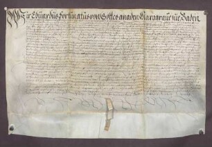 Lehenbrief des Markgrafen Eduard Fortunat von Baden-Baden an Lorenz Züerlin, Müller zu Achern