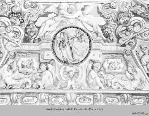 Geschichte des Perseus, Apollo mit den Musen und Göttergestalten : Perseus-Zyklus : Perseus verwandelt Atlas ins Atlasgebirge