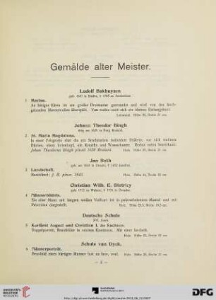 Gemälde alter Meister (Nr. 1-53)