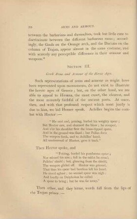 Section III. - Greek arms and armour of the Heroic Ages