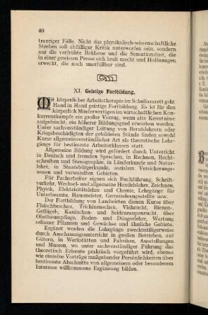 40-41, XI. Geistige Fortbildung