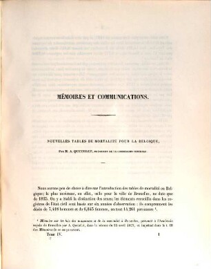 Bulletin de la Commission Centrale de Statistique. 4. 1851