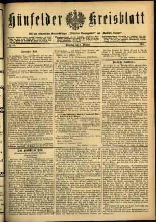 Ausgabe vom Dienstag, den 08. Oktober 1912.