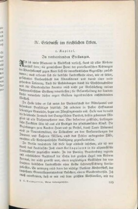 1. Kapitel. In vorbereitenden Stellungen.